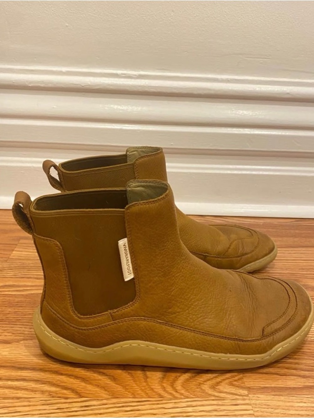 Vivo Barefoot Tan Leather Chelsea Booties